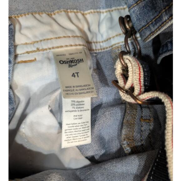 Oshkosh B'Gosh Bib Overalls Denim Size 4T - Picture 3 of 4